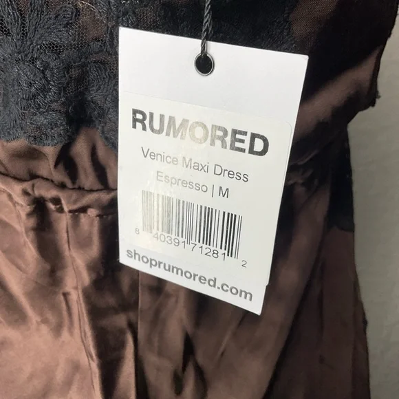 Rumored Venice Maxi Dress (Espresso) NWT - Picture 6 of 7